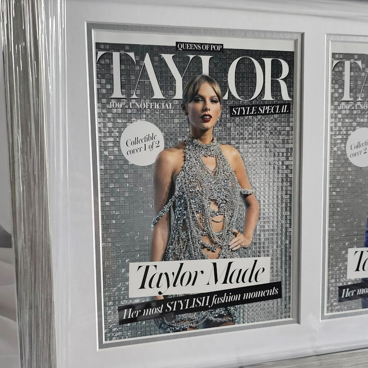 Taylor Swift  Queen of Pop UK Magazines 2  Cover Variants Framed
