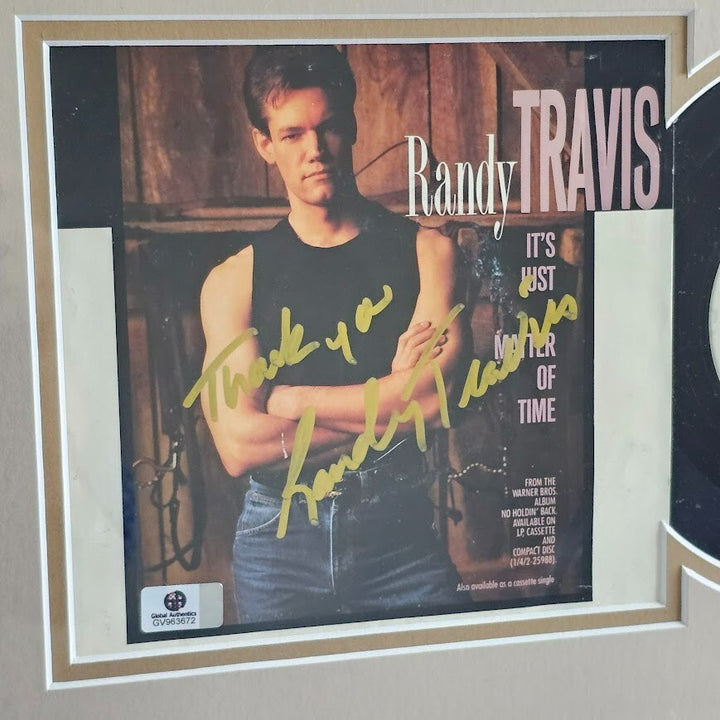 Randy Travis autographed Its Just a Matter of Time Signed Global Authentics COA