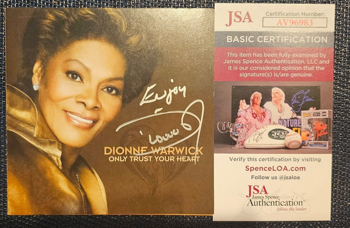 Dionne Warwick signed CD Only trust Your Heart Autographed Framed JSA