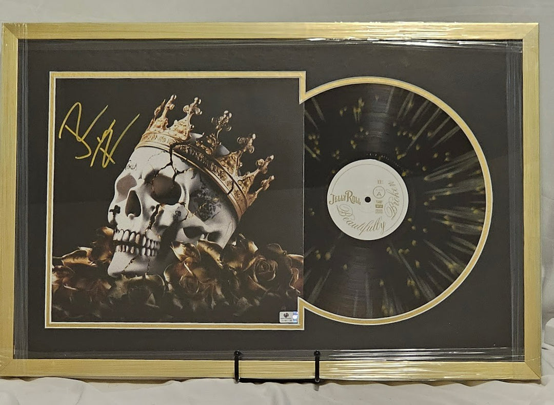 Jelly Roll Signed Autographed LP Record Beautifully Broken Global Authentics COA