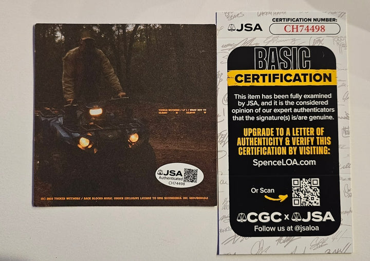 Tucker Wetmore signed Autographed What Not To CD JSA COA