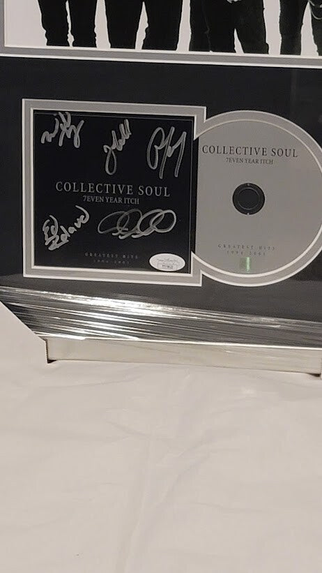 Collective Soul Band Signed Autographed 7 Year Itch CD  JSA Certified Framed