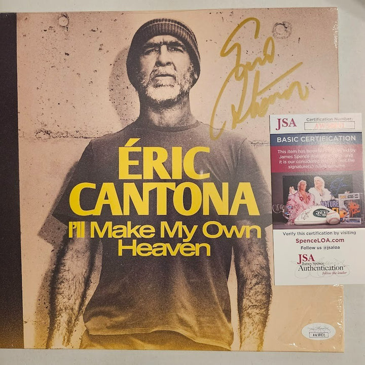 Eric Cantona Signed Autographed Vinyl Record LP I'll Make My Own Heaven JSA COA