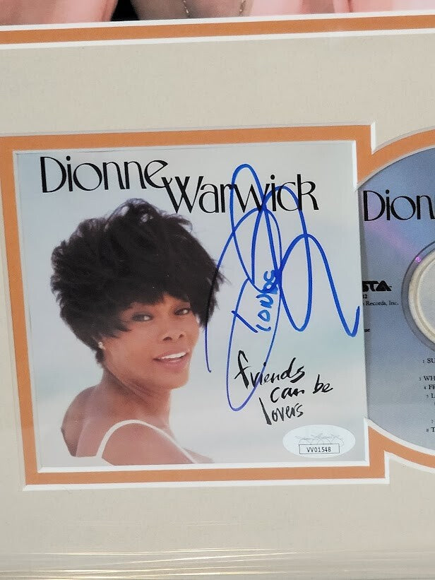 Dionne Warwick signed CD Friends Can be Lovers Autographed Framed JSA COA