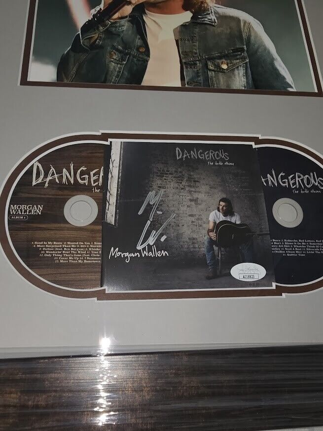 Morgan Wallen Signed autographed Dangerous CD JSA COA Framed