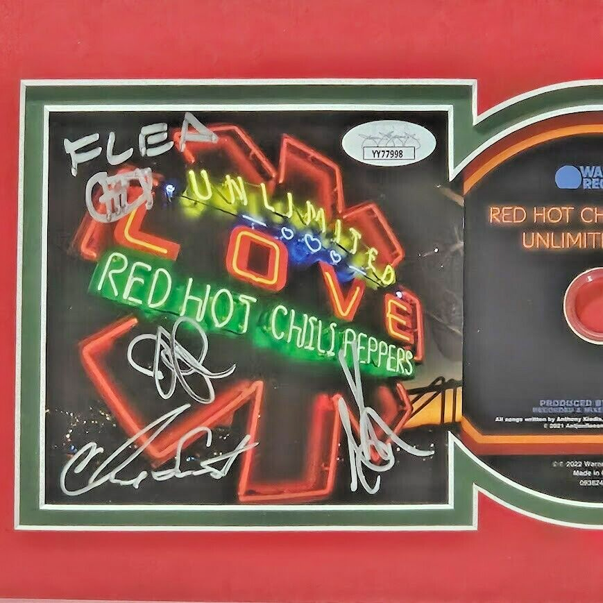 Red Hot Chili Peppers Signed Unlimited Love CD  Autographed JSA Certified Framed