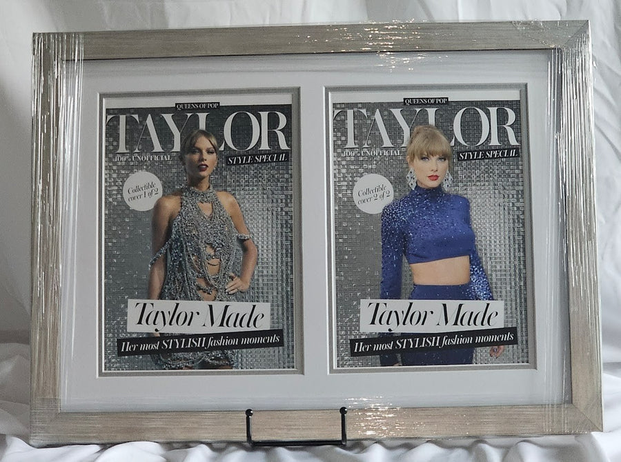 Taylor Swift  Queen of Pop UK Magazines 2  Cover Variants Framed
