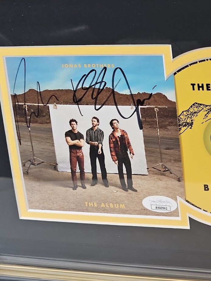 Jonas Brothers Band Signed Autographed CD The Album CD  JSA framed