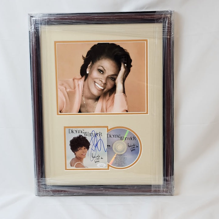 Dionne Warwick signed CD Friends Can be Lovers Autographed Framed JSA COA