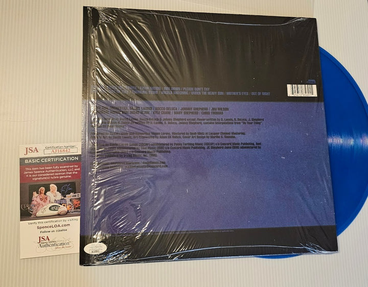 DANIEL LANOIS Signed Autographed HEavy Sun Blue  LP Record Vinyl JSA  COA